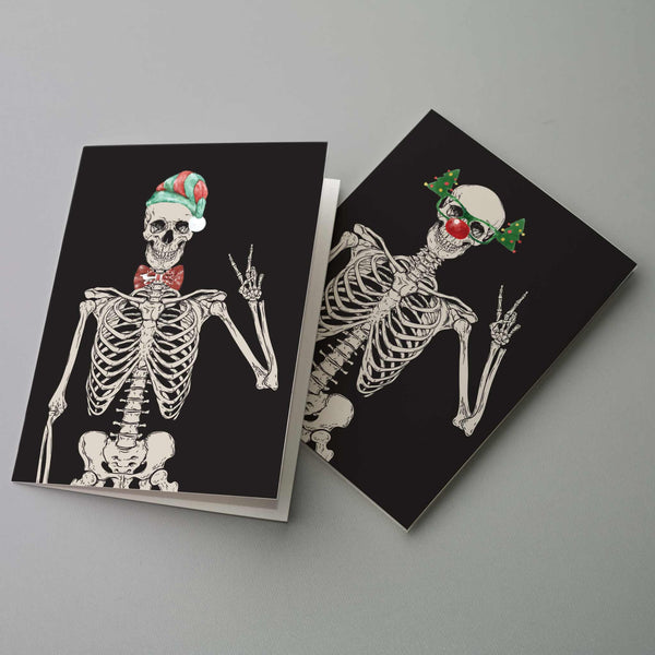 Skeleton Christmas Cards Peace Signs - 24 Pack Holiday Greeting Cards ...